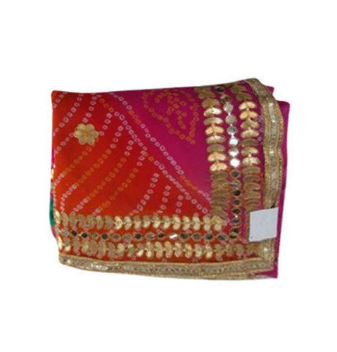 Multicolor Ladies Bandhej Gota Work Saree