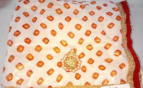 Multicolor Ladies Moti Boota Bandhani Saree