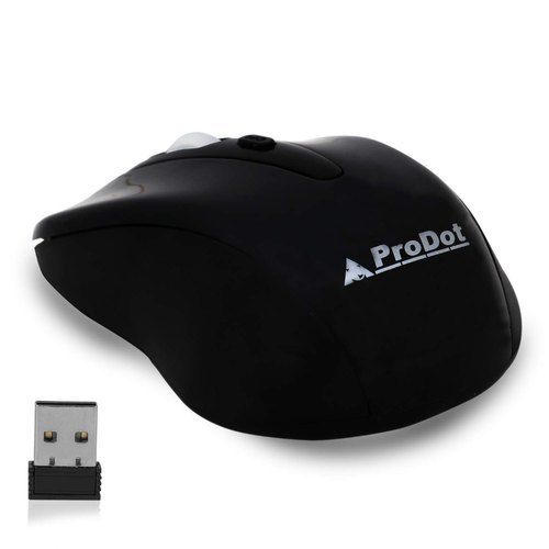 Black Prodot 2.4 Ghz Wireless Optical Mouse With Usb Receiver (Black)