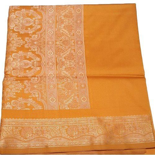 Yellow Resham Pallu Dupion Silk Saree