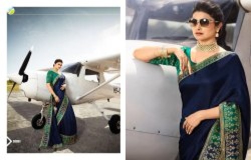 Multicolor Border Printed Ladies Makhna Silk Saree