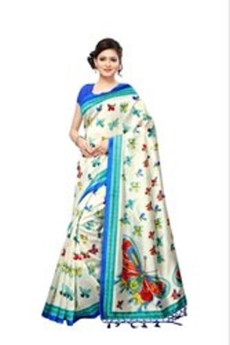 Multicolor Digital Printed Khadi Silk Ladies Saree