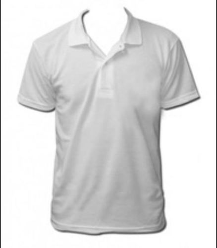 Mens Plain White Polo T Shirt