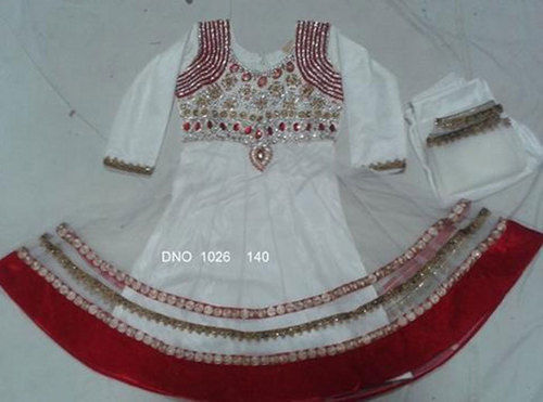 Multicolor Cotton Anarkali Designer Kids Wear Dress