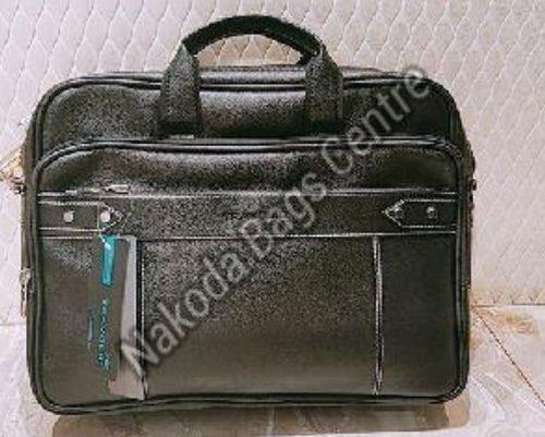 Leather Black Office Bag Gender: Unisex