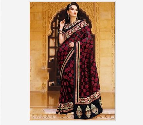 Various Colors Are Available Women Brasso Net Sarees