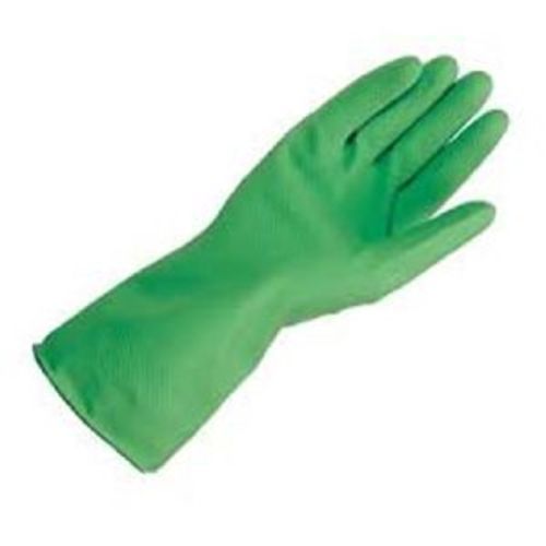 Plain Green Color Household Rubber Gloves