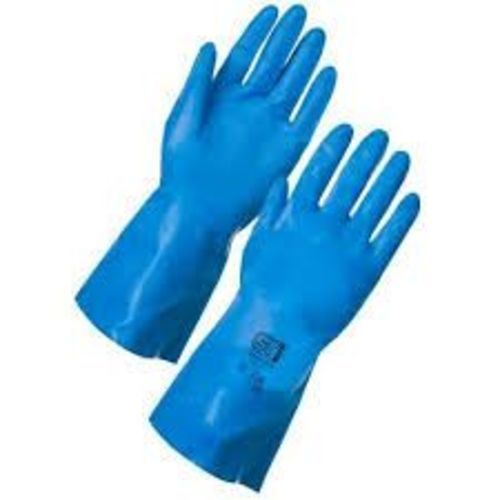 Blue Industrial Flock Lined Gloves