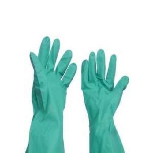 Green Nitrile Industrial Unlined Hand Gloves