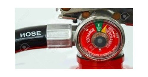 Fire Extinguisher Pressure Gauge - 0-40 MPa Measuring Range, Analog Red Steel Design | Fire Fighting Gauge for Optimal Safety