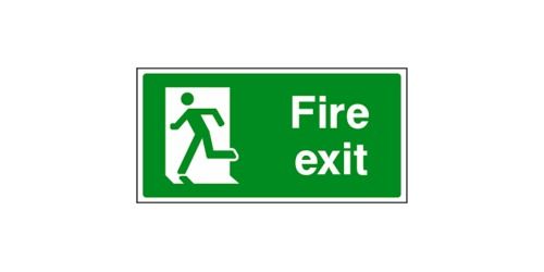 Green Rectangular Fire Safety Signs Body Material: Pvc