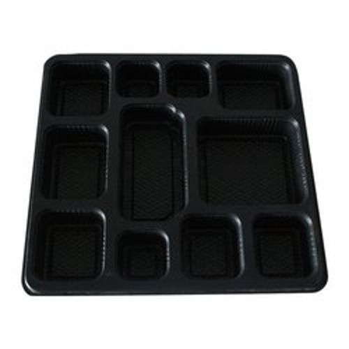 Black 11 Compartment Disposable Food Packaging Tray