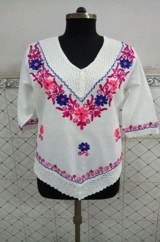 Cotton Hand Embroidered Ladies Top Age Group: Adult