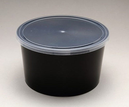Disposable Black Circular Food Containers
