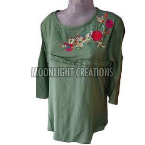 Ladies Embroidered Cotton Tops