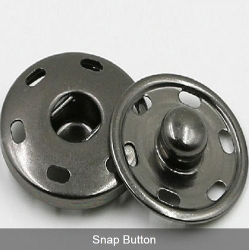 Black Mild Steel Snap Button