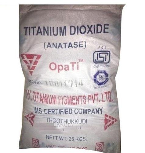 Anatase Titanium Dioxide - 99% Purity, 25 Kg White Pigment | Non-Pungent Odor, Excellent Opacifying Agent, Balanced Composition, Safe and Effective for Industrial Use