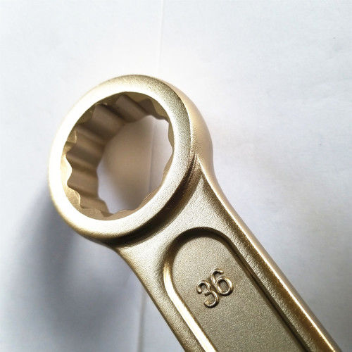 Aluminum Bronze Alloy Non Sparking Ring End Slogging Spanner Dimension(L*W*H): 205*40*20 Millimeter (Mm)