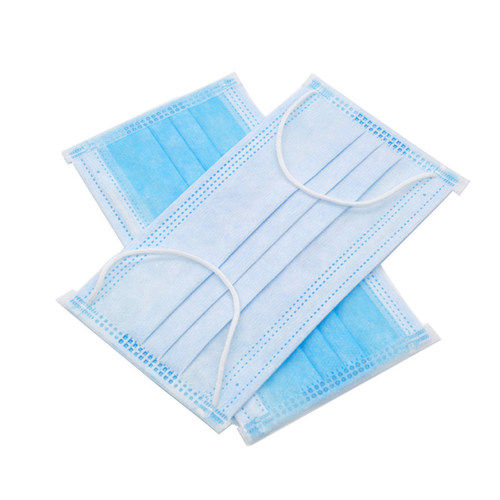 3 Ply Disposable Adjustable Blue Earloop Face Mask