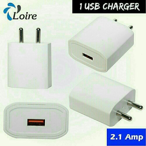 White Single Usb Mobile Charger