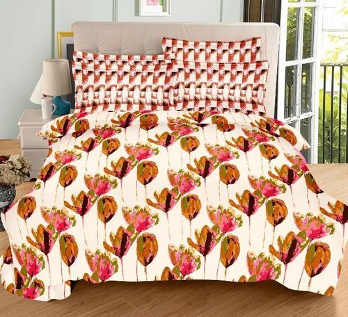 Multi Color Cotton Printed Bed Sheet Set