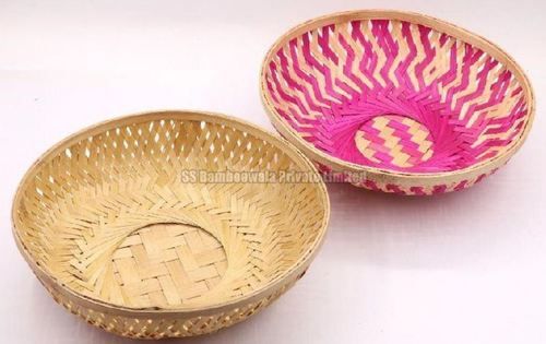 Handmade Round Shape Bamboo Basket