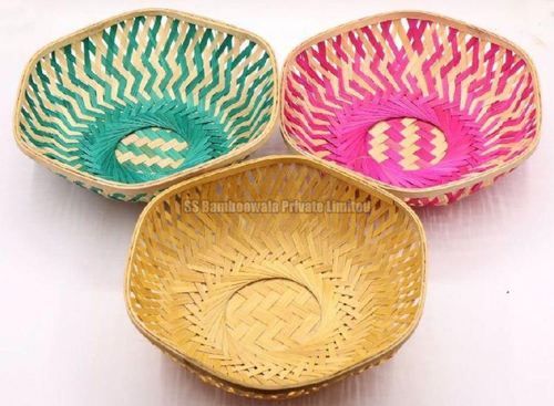 Hexagonal Shape Bamboo Basket