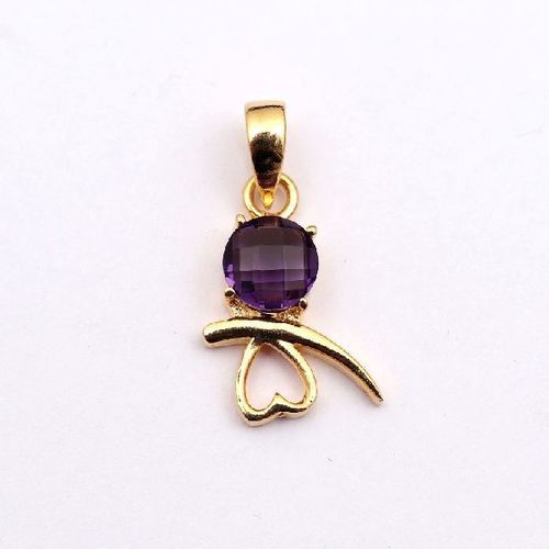 Round Shape Amethyst Stone Pendant