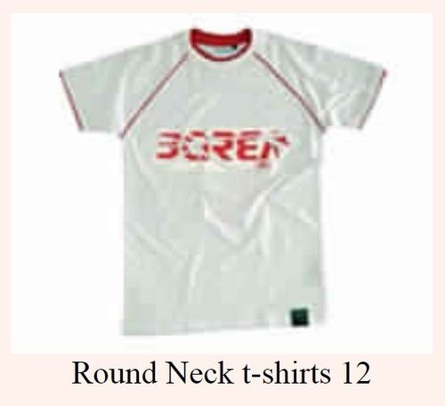 Designer White Round Neck T-Shirt