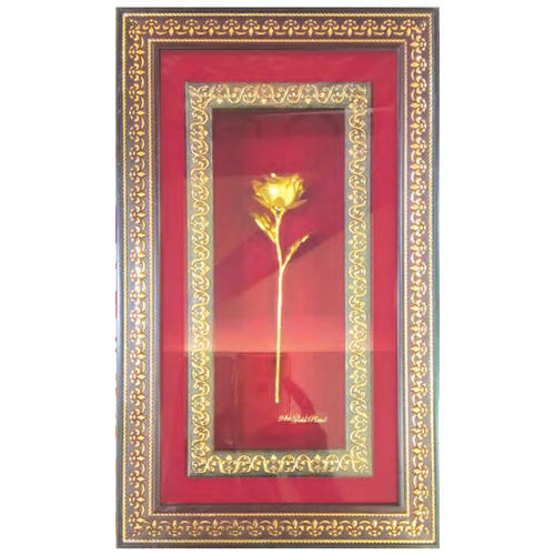 Red Golden Rose Photo Frame