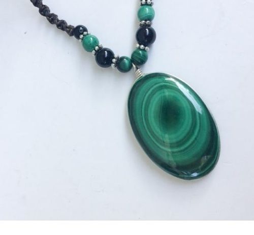 Green Natural Malachite Pendant