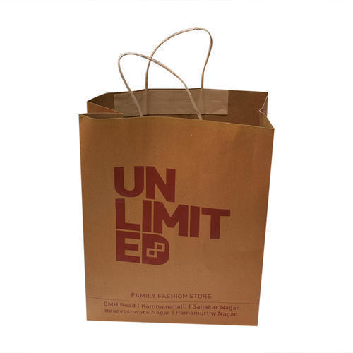 Moisture Proof Printed Brown Paper Bag