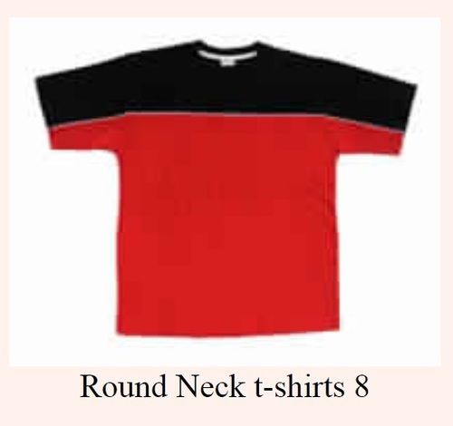 Red And Black Round Neck T-shirt