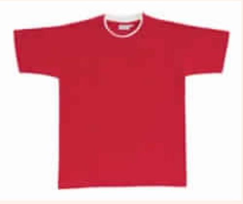  शॉर्ट स्लीव रेड राउंड नेक टी-शर्ट