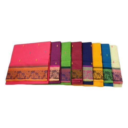 6.3M Varhini Buta Printed Cotton Saree - Color: Multi Color