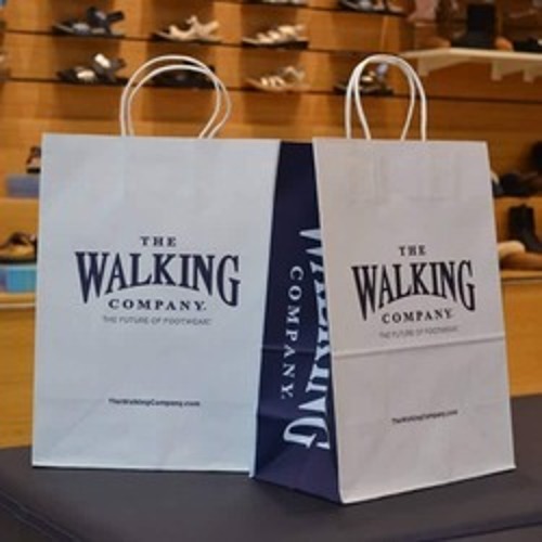 Brown/White Customized Promotional Printed Paper Bags