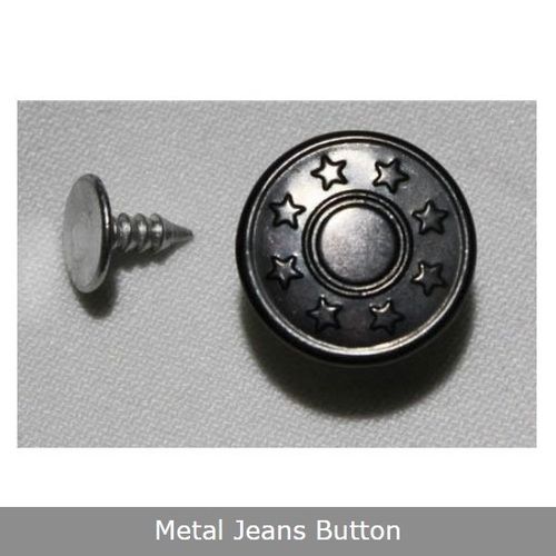 Metal Round Jeans Button