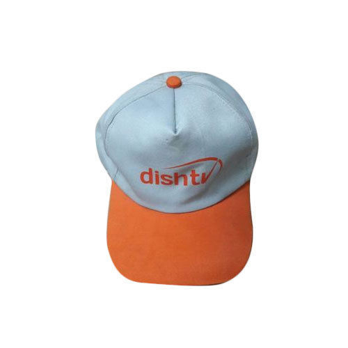 Polyester Orange And White Promotional Cap