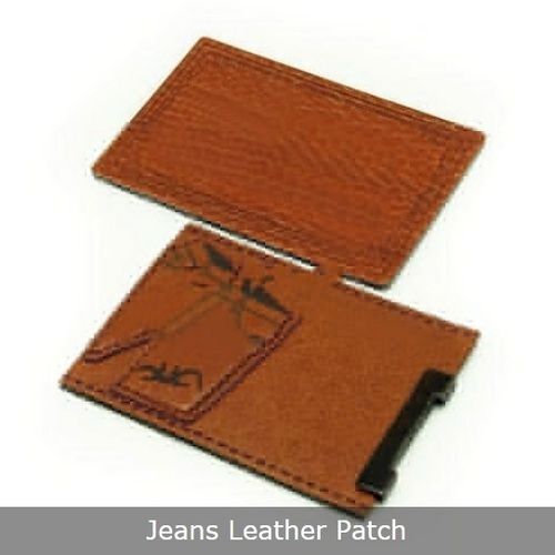 Tan Polished Jeans Leather Patch