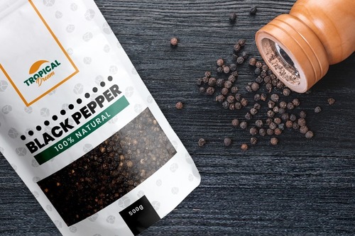 Black Pepper - Pure And Natural Dried Spice | Food Grade Solid, Round Shape, Spicy Taste, Black Color, Store in Dry Place