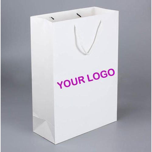 Brown White Promotional Paper Bag