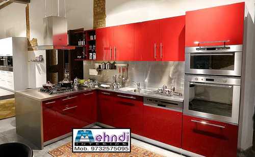 L Shaped Modern Modular Kitchen No Assembly Required