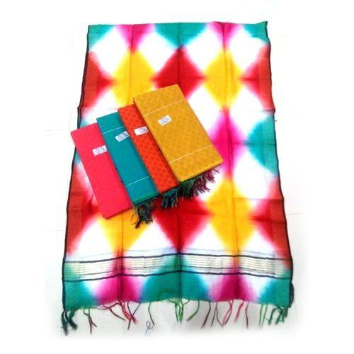 Multicolor Tie and Dye South Cotton Chanderi Dupatta