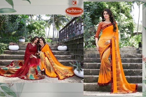 Raviraj Saree Kiran Full saree lace 6.30 Meter Chiffon Silk – 106