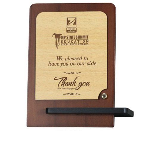 Brown Rectangular Wooden Momento Size: Customized