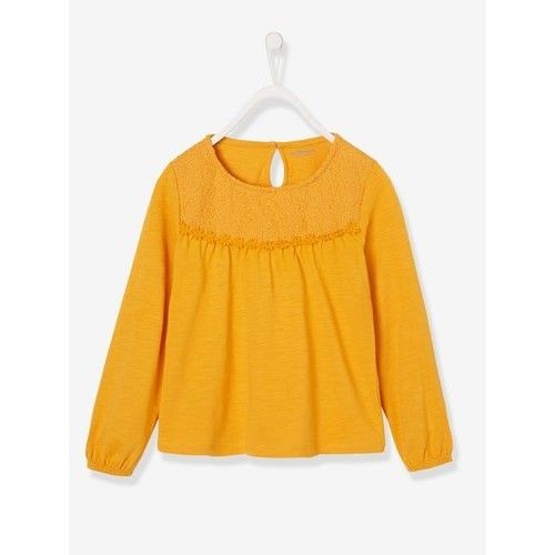 Plain Casual Wear Full Sleeves Girls Fancy Yellow Top