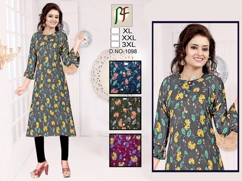 Various Colors Are Available Full Sleeve Indo Western Kurti