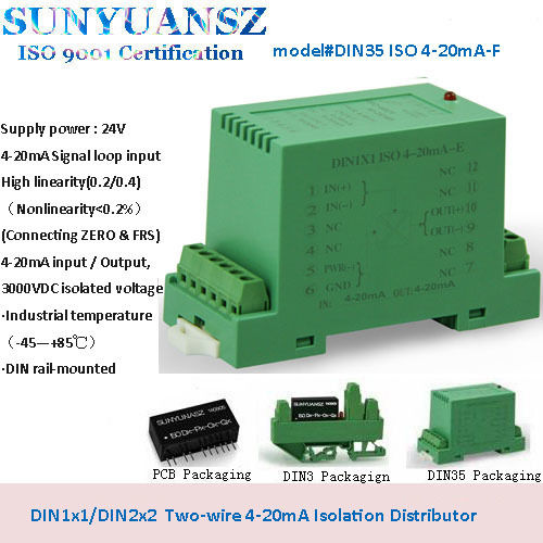 Green Isolated Two-Wire 4-20Ma Loop Powered Distributor