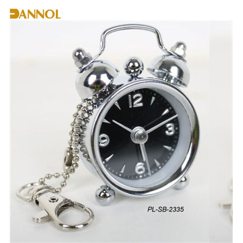 Silver Metal Mini Alarm Clock