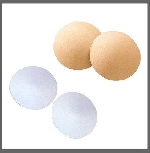 Plain Foam Bra Cups - Soft Foam, Sizes A-D | Lightweight, Smooth Surface, Industrial Textile Accessory in White and Beige